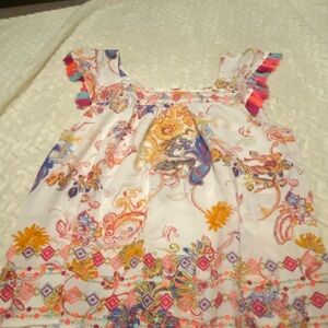 Colorful Floral Summer Top. 0069